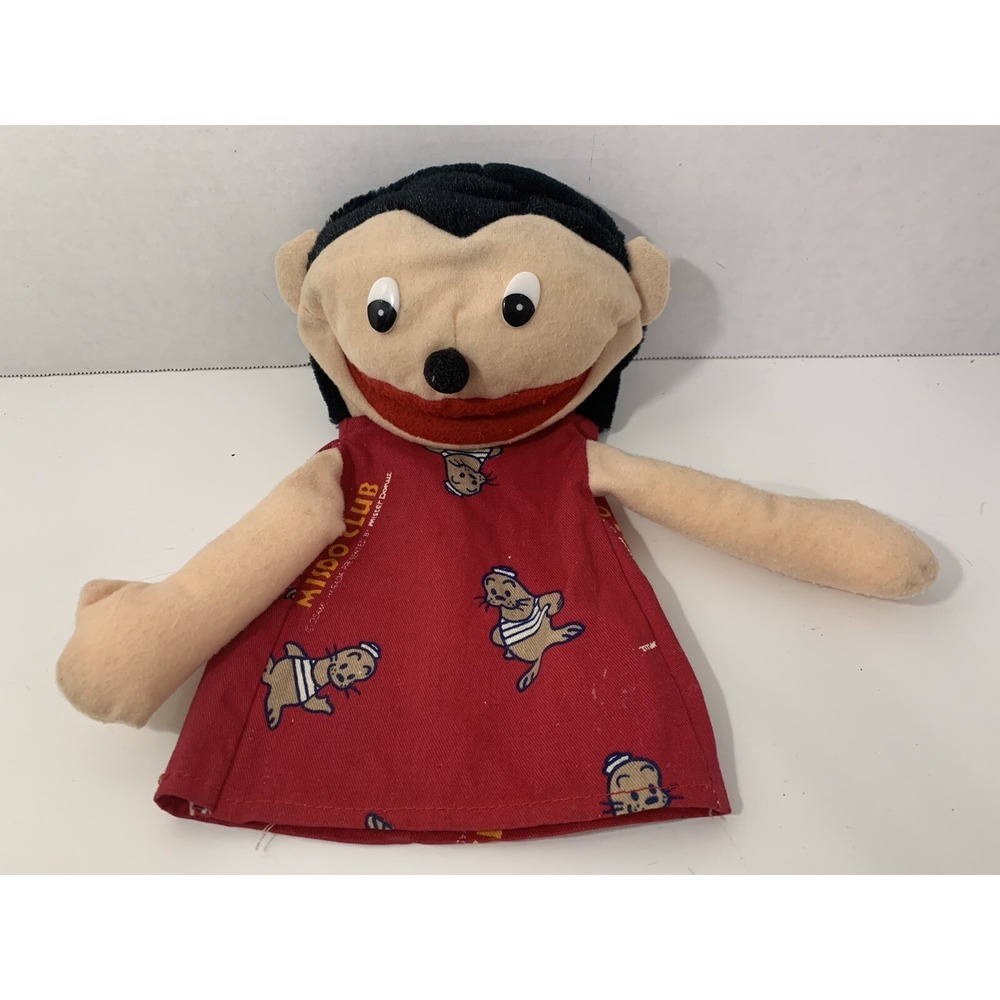 Mister Donut Japan Misdo Club hand puppet doll red seal sea lion print shirt
